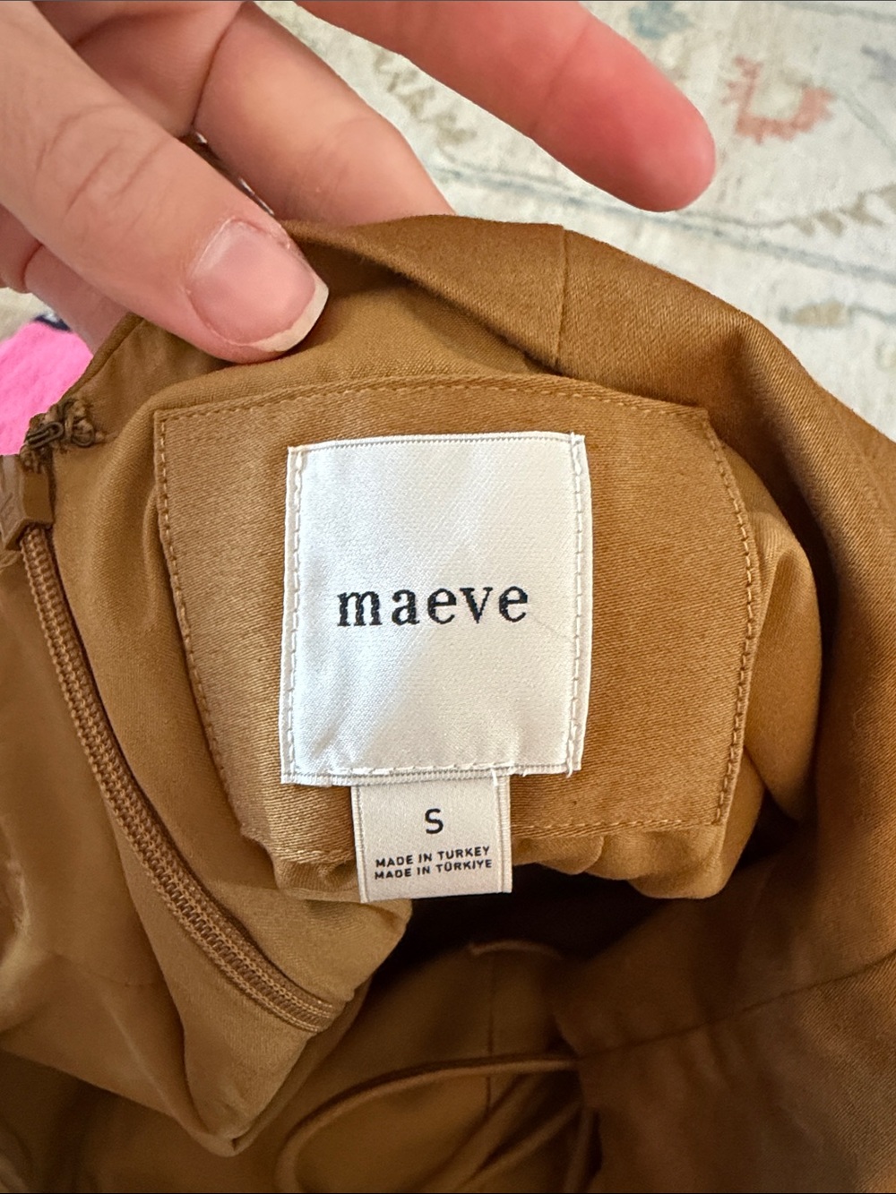 Maeve Brown Spaghetti-Strap Gathered Skirt Dress - Picture 2 of 3